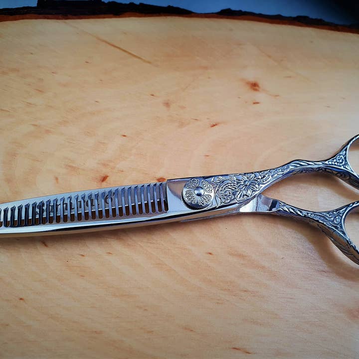 STERNSTEIGER – wholesale Frisörsax – Sternsteiger Samurai blomma hår saxar Set2