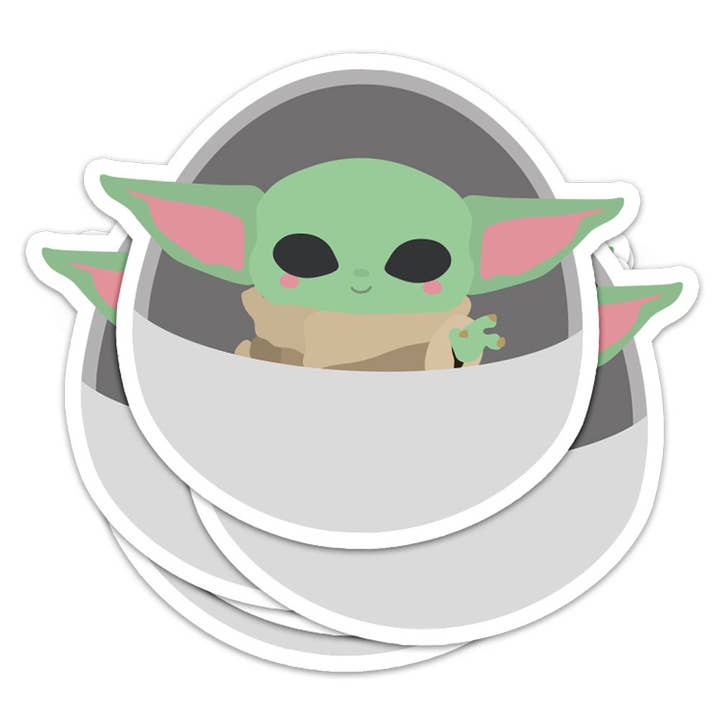 Studio Inktvis - Wholesale Sticker - Sticker Baby Yoda Grogu Star Wars