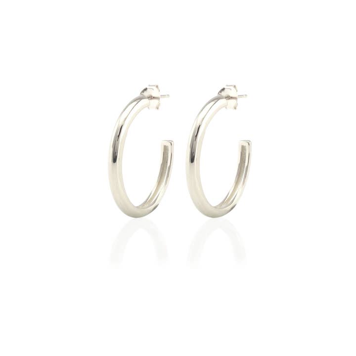 Kris Nations - Wholesale Hoop Earrings - Hollow Hoop Earrings 18K Gold Vermeil | Sterling Silver 15mm and 25mm Hoops Post Closure Nickel Free Hypoallergenic Ships from CA7