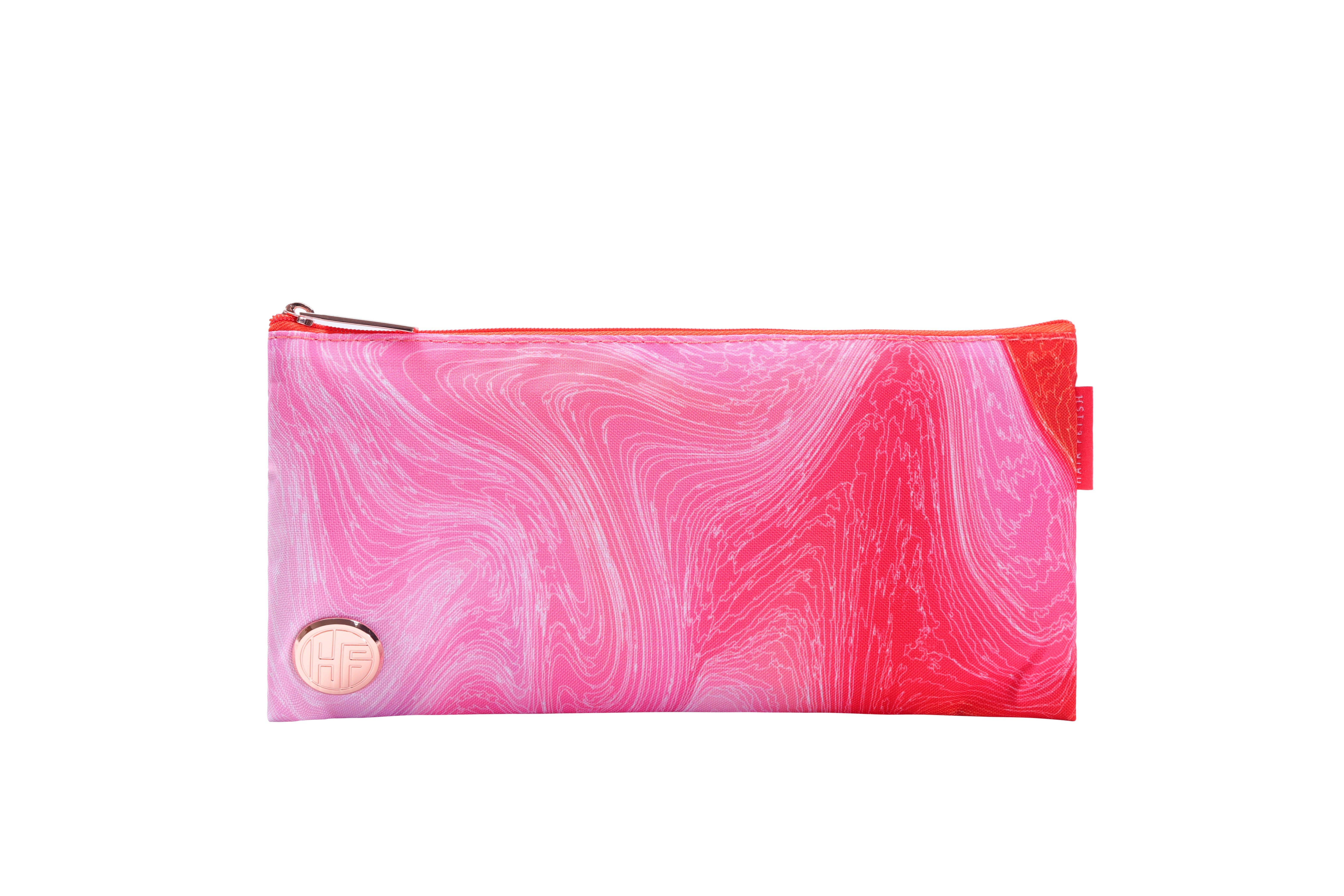 mini straightening iron with travel pouch