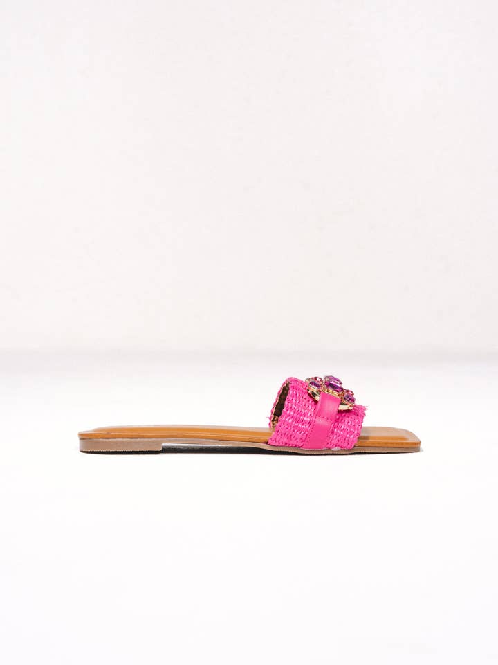 SMF flade sandaler med applikationer for engroshandel hos SMF