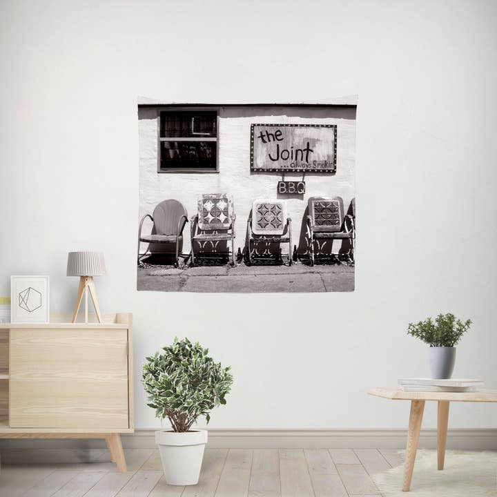 New Orleans BBQ Rustic Wall Tapestry for wholesale by lostkatphoto