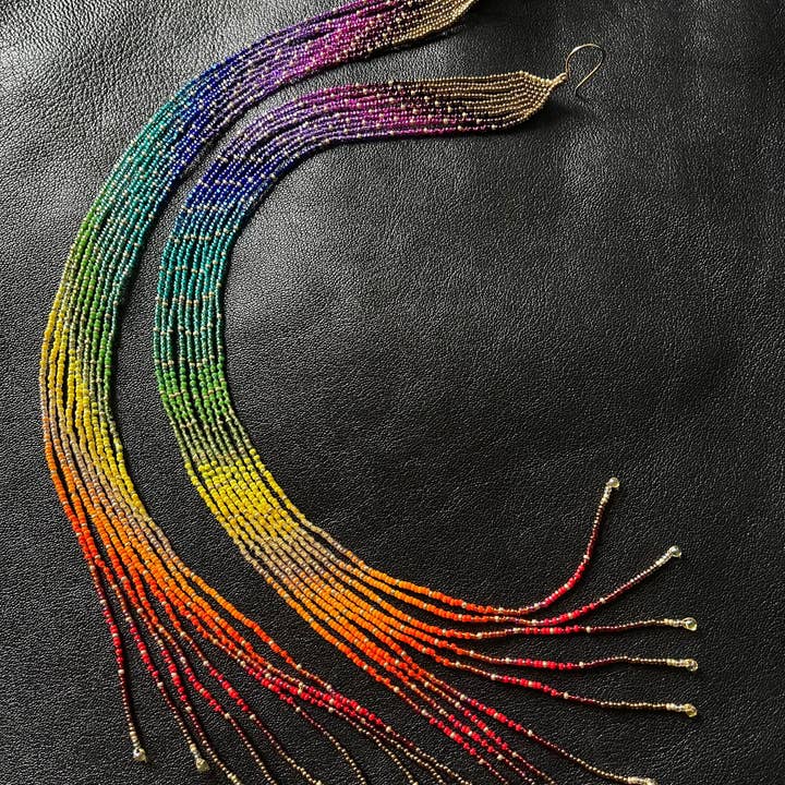 Maui Swan Designs Super Long "Maui Rainbow" Seed Bead for wholesale by Maui Swan Designs