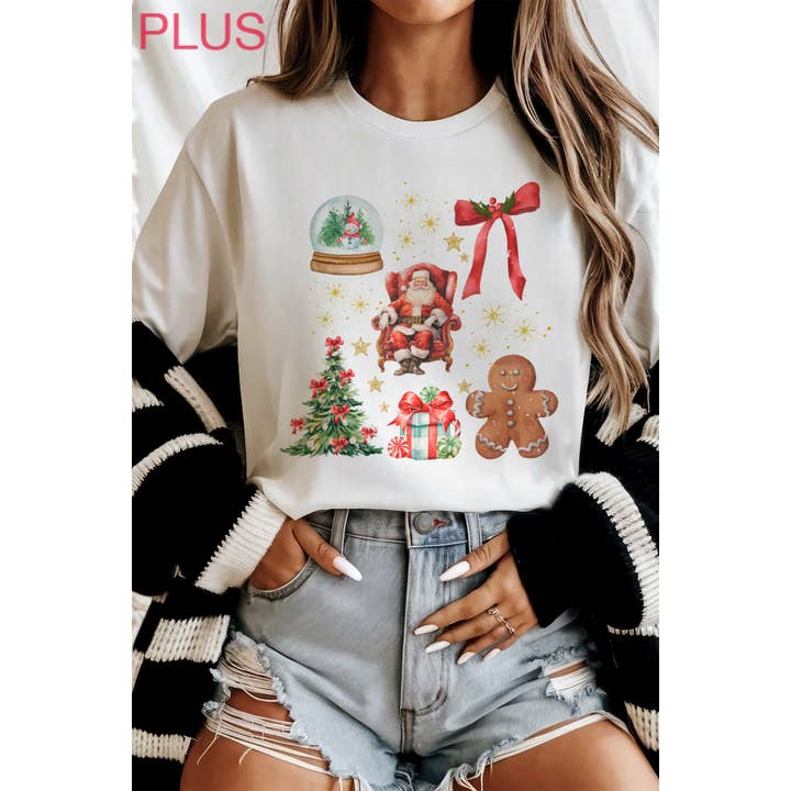 T-shirt graphique grande taille "Favoris de Noël" pour la vente par A. BLUSH CO
