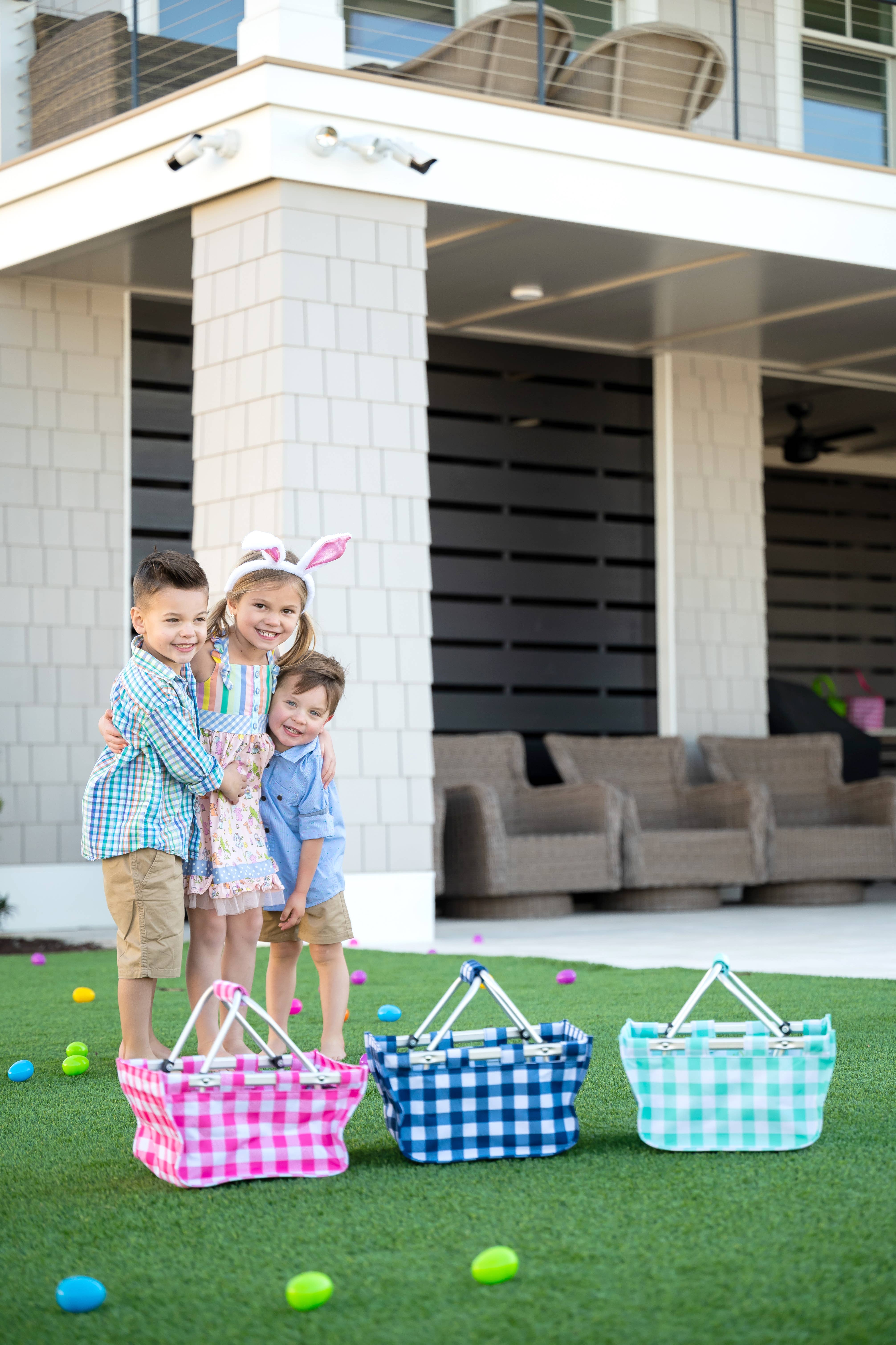 Viv&Lou - Wholesale Grocery/Shopping Bag - Mint Check Mini Market Tote3