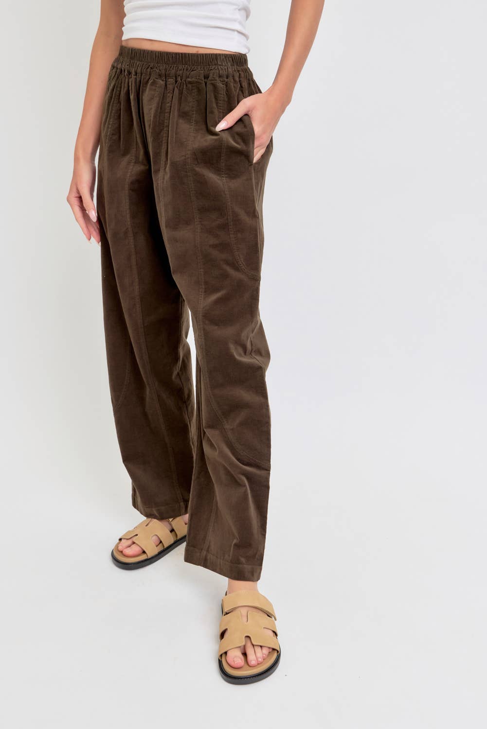 Sweet Lovely by Jen - Wholesale Pants - Women's - EASY CASUAL EVERYDAY PULL-ON RELAXED  CORDUROY PANTS 20