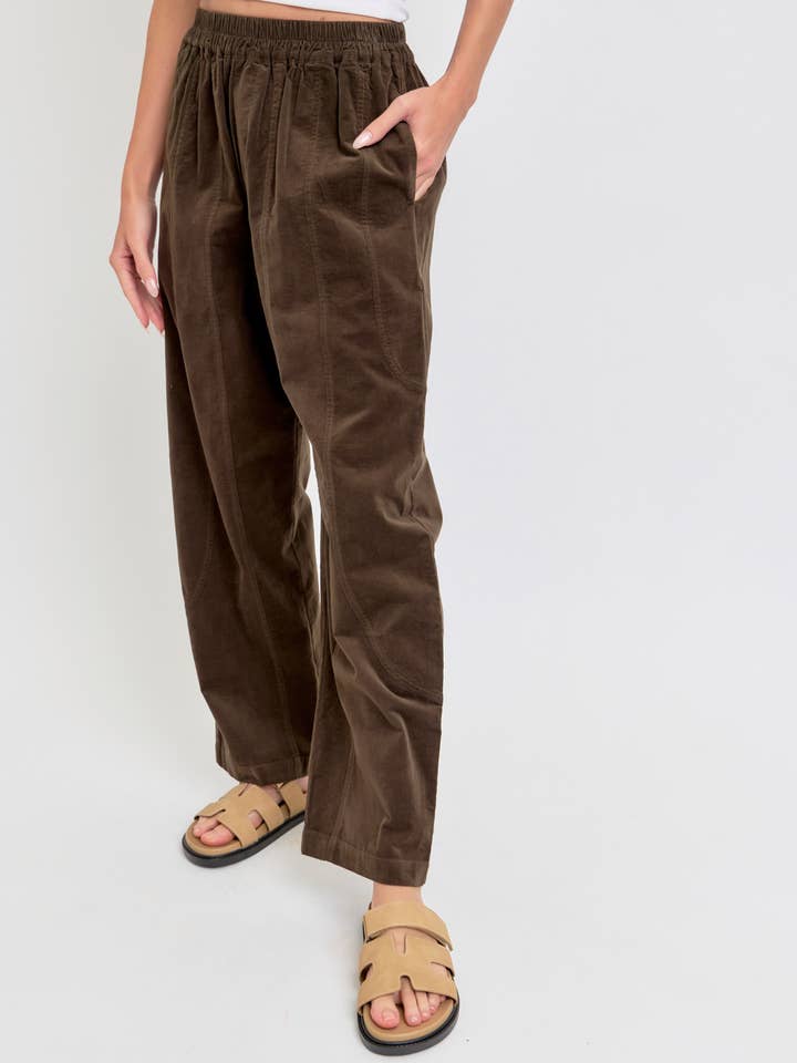 Sweet Lovely by Jen - Wholesale Pants - Women's - EASY CASUAL EVERYDAY PULL-ON RELAXED CORDUROY PANTS 20