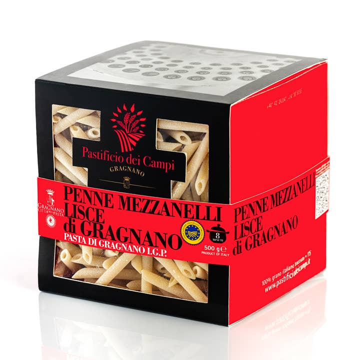Pasta di Gragnano PGI - Smooth Mezzanelli Penne 500g, Made in for wholesale by Pastificio dei Campi