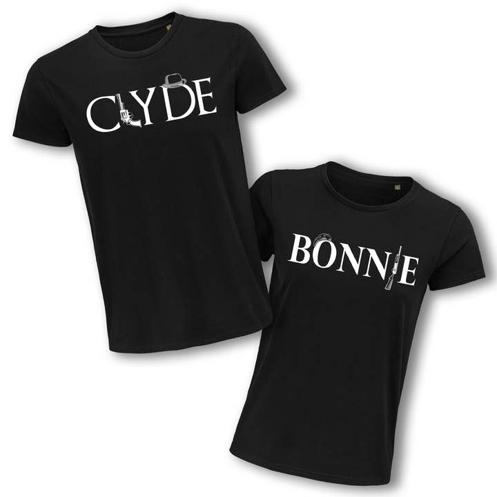 Camiseta de pareja Bonnie and Clyde para venta al por mayor de Planetee