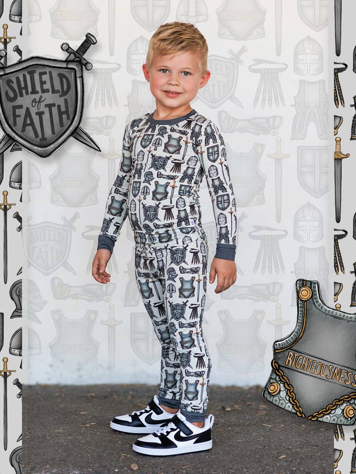 Armor of God 2 Piece Pajama Set for wholesale by BRVE by Fletch
