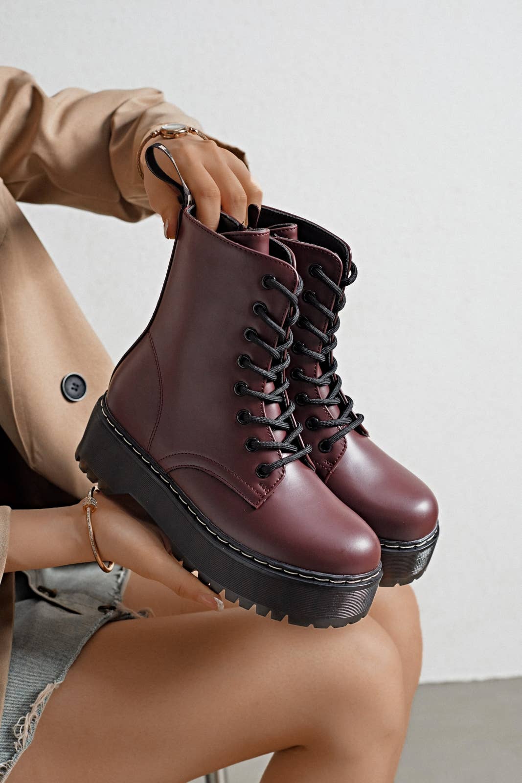 ERYNN - Wholesale Laarsjes - Dames - Plateau-enkellaarzen - Charlee6