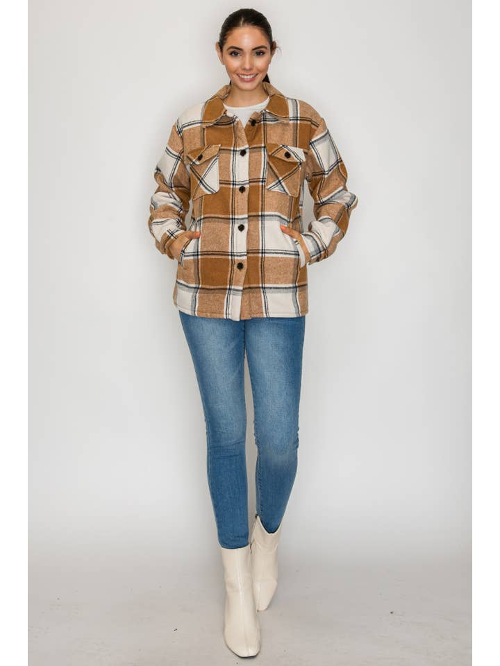 PATRONCITO USA INTERNATIONAL, INC - Wholesale Shirt Jacket/Shacket - Women's - Women Plaid Long Button Shirts Jackets (Shakets) LJ550-202537