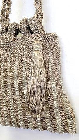 Ricki designs - Vendita all'ingrosso Tracolla - Donna - BORSA CON NAPPINA IN PERLINE ALL'UNCINETTO4