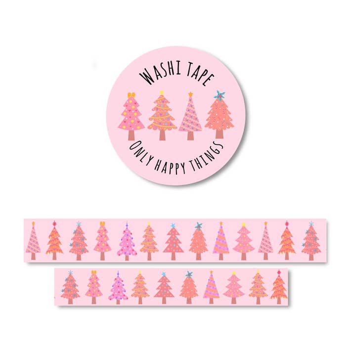 Washi tape Christmas trees for wholesale by Only Happy Things Stationery