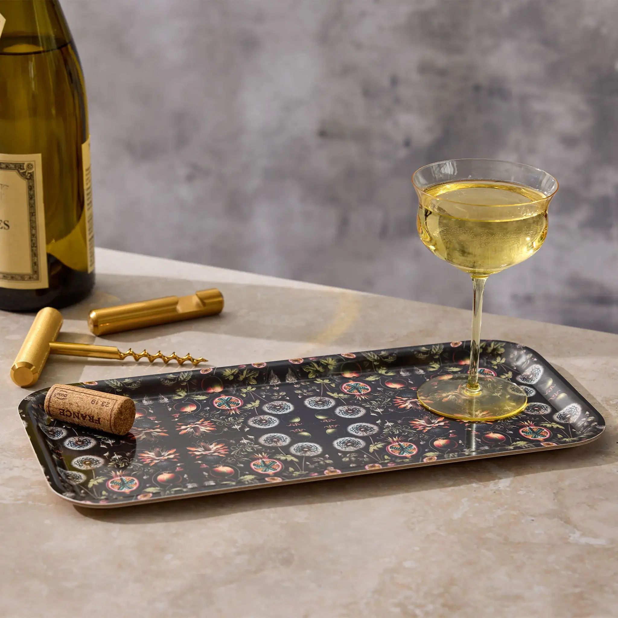 Maure Luxury Gifts – wholesale Decorative tray – Dandelions Narrow Birchwood Tray | Rectangle Serving Tray1