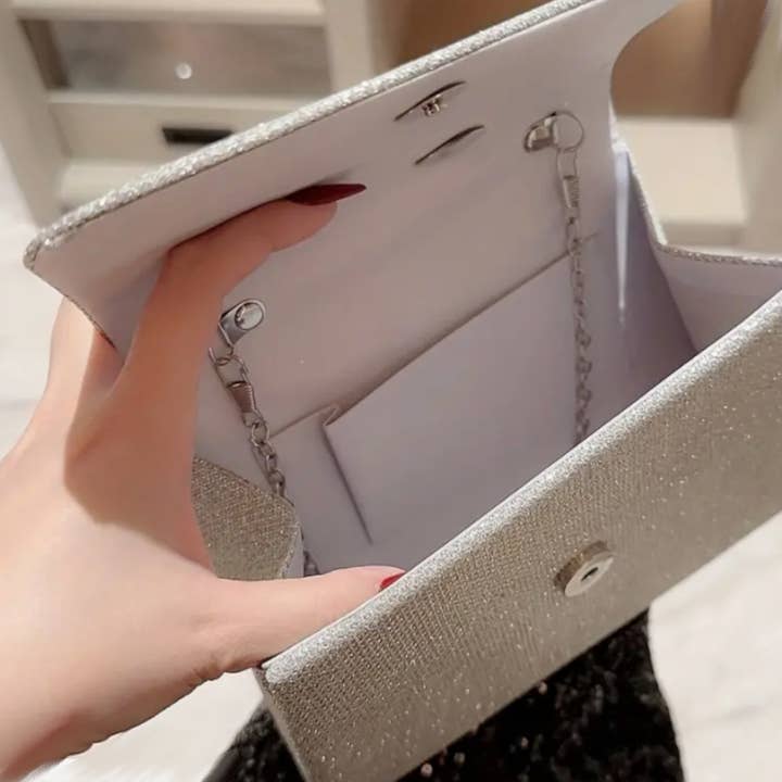 Peachy Pendants - Wholesale Top Handle Bag - Women's - Sparkle Purse - with Red Plaid Bow3