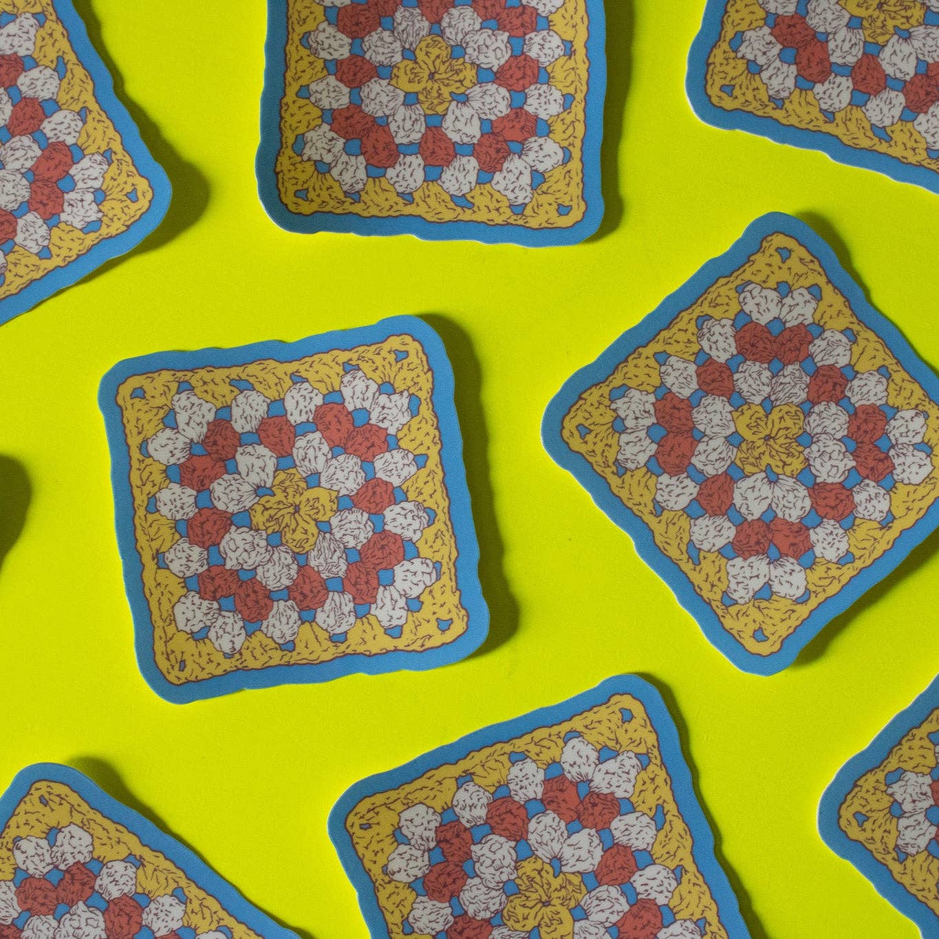 Doctor Scribble - Wholesale Sticker - Granny Square Vinyl Sticker4