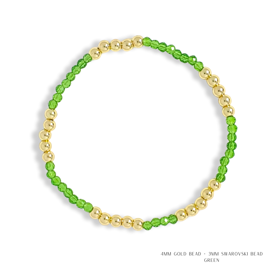 Savvy Bling - Vendita all'ingrosso Bracciale con perline - Bracciale con Perline in Oro e Cristalli Swarovski - Più Colori13
