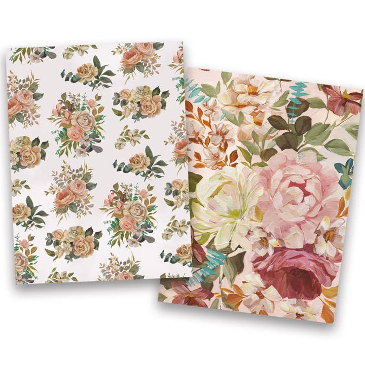 Cabbage Rose Note Card Set for wholesale by Primitives by Kathy