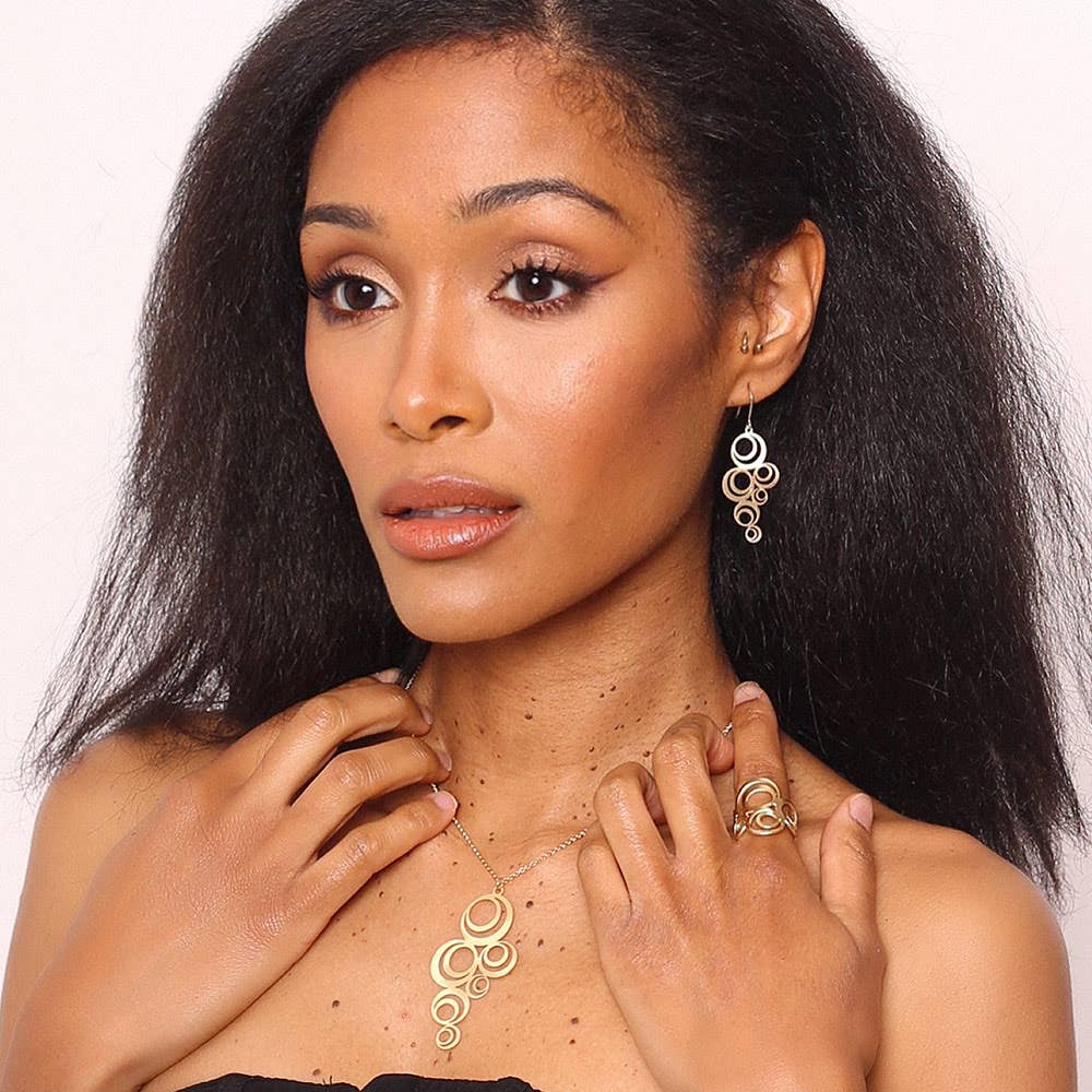 RAS - Vendita all'ingrosso Orecchini pendenti - Orecchino Adele Piccolo Bagno Oro3