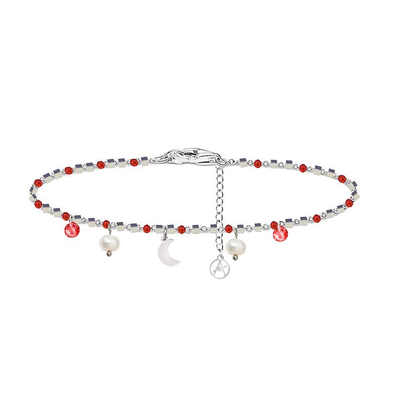 AMORINO SRL - Wholesale Charm/Dangle Bracelet - BRACELET WITH MOON & PEARL AND ZIRCON CHARM1