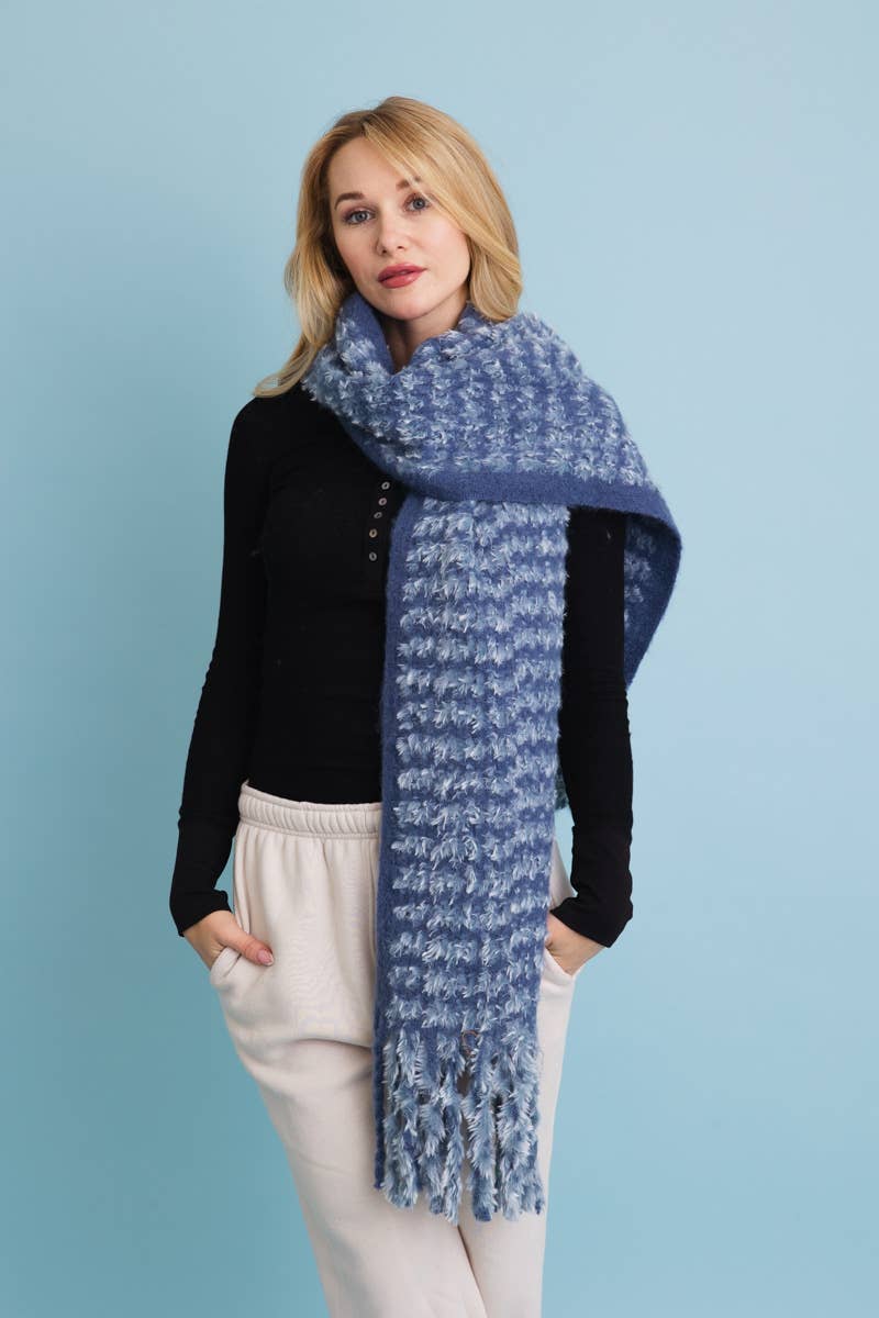 Leto Accessories - Wholesale Scarf - Unisex - Ultra Soft Chenille Tassel Scarf - 6 Colors!6