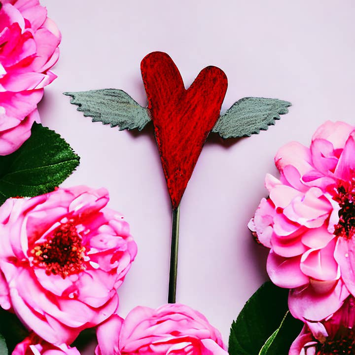 Whimsies – Engroshandel Have/havestolpe – Heart Wings Plant Stake finurlig have hippie sigøjner fred5