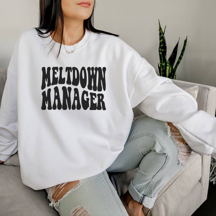 Meltdown Manager Crewneck for wholesale by Cutesey Tee's
