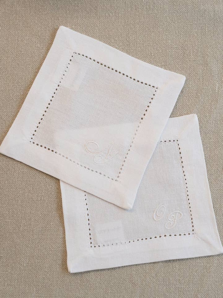 Gepersonaliseerde witte cocktail Guardanapo voor wholesale door Mariaida Home