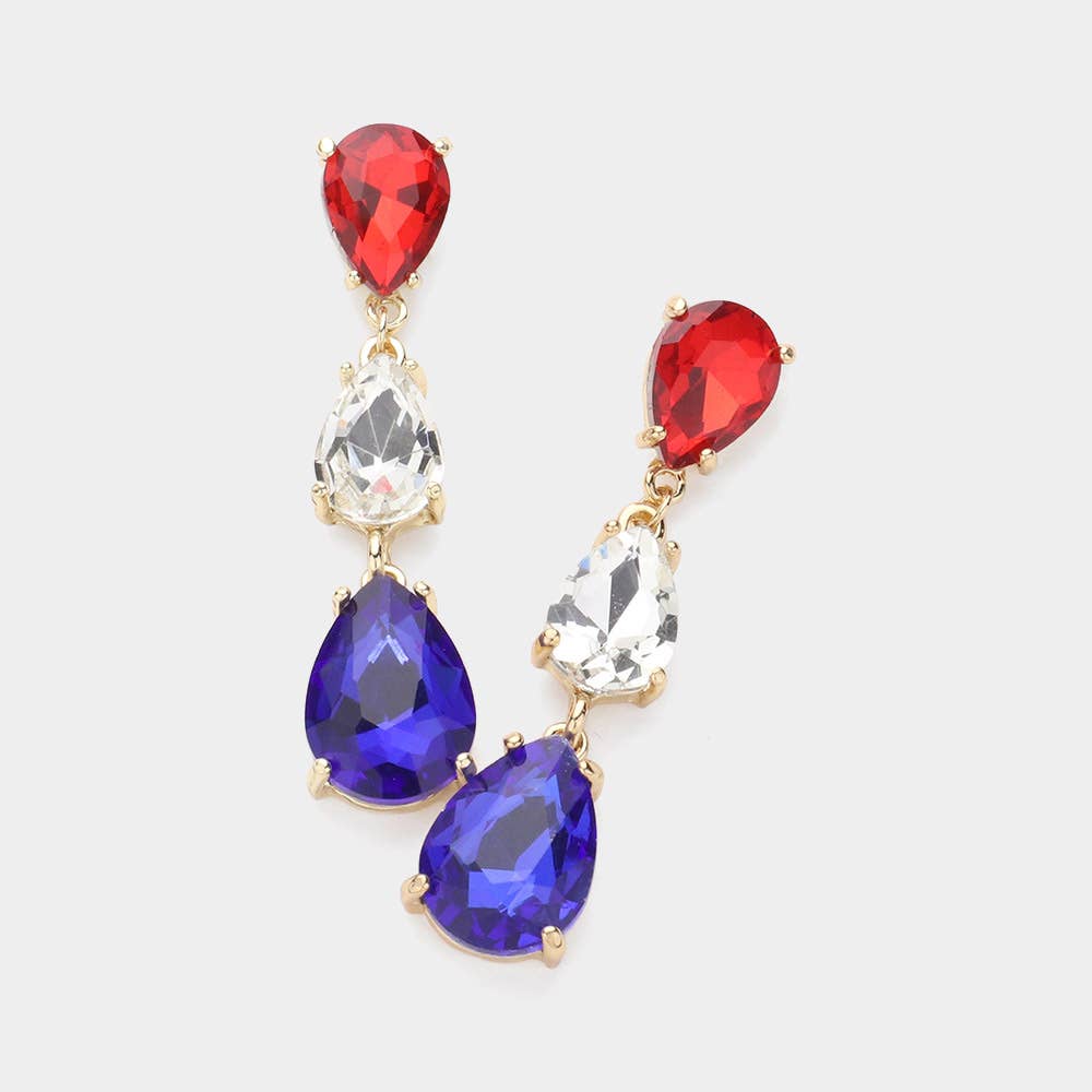 Sensibling Corp. - Vente Boucles d'oreilles pendantes - Boucles d'oreilles de soirée Teardrop Stone Link Dropdown7