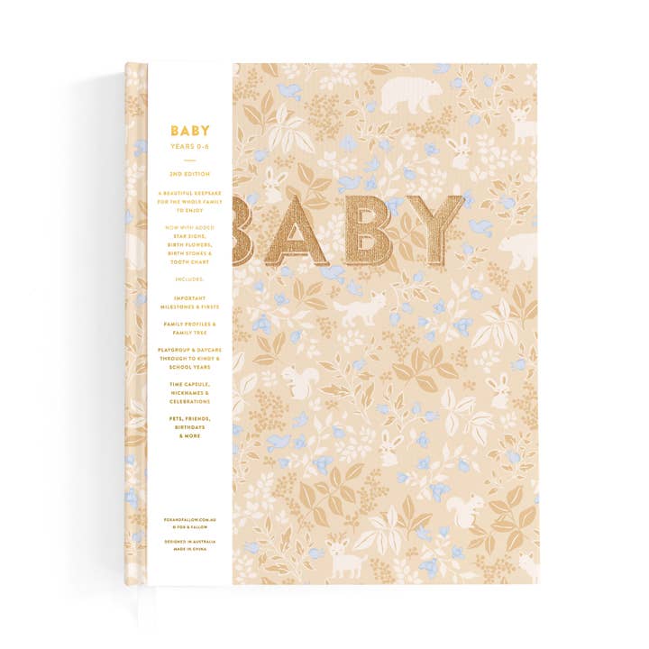 Fox & Fallow - Wholesale Memory book – Child & baby - Baby Book Forest Friends Maple1