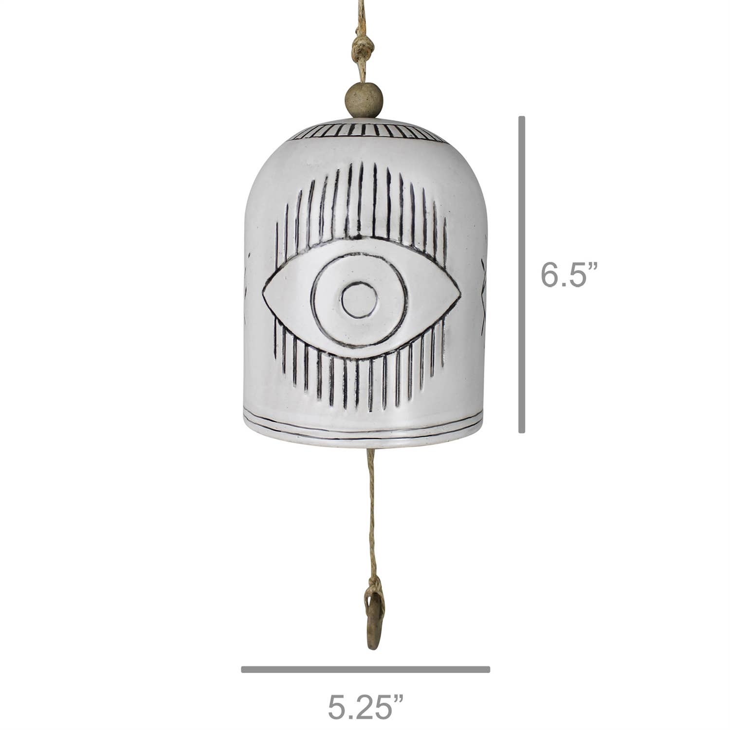 White Maja Bell, Ceramic - Eyes for wholesale on Faire3