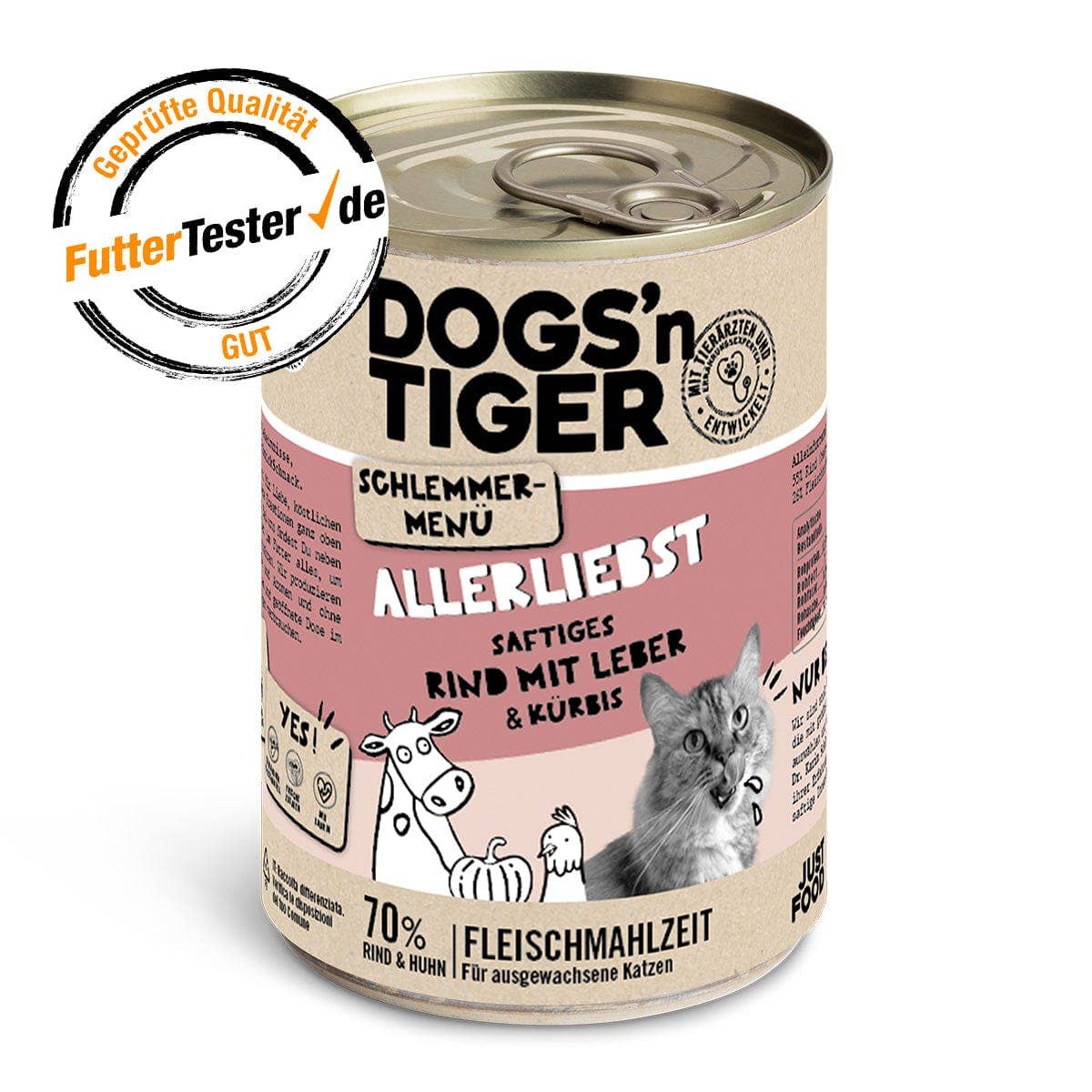 Dogs’n Tiger – Großhandel Tiernahrung – Katze – Dogs’n Tiger Adult Katzenfutter Allerliebst Rind & Huhn1