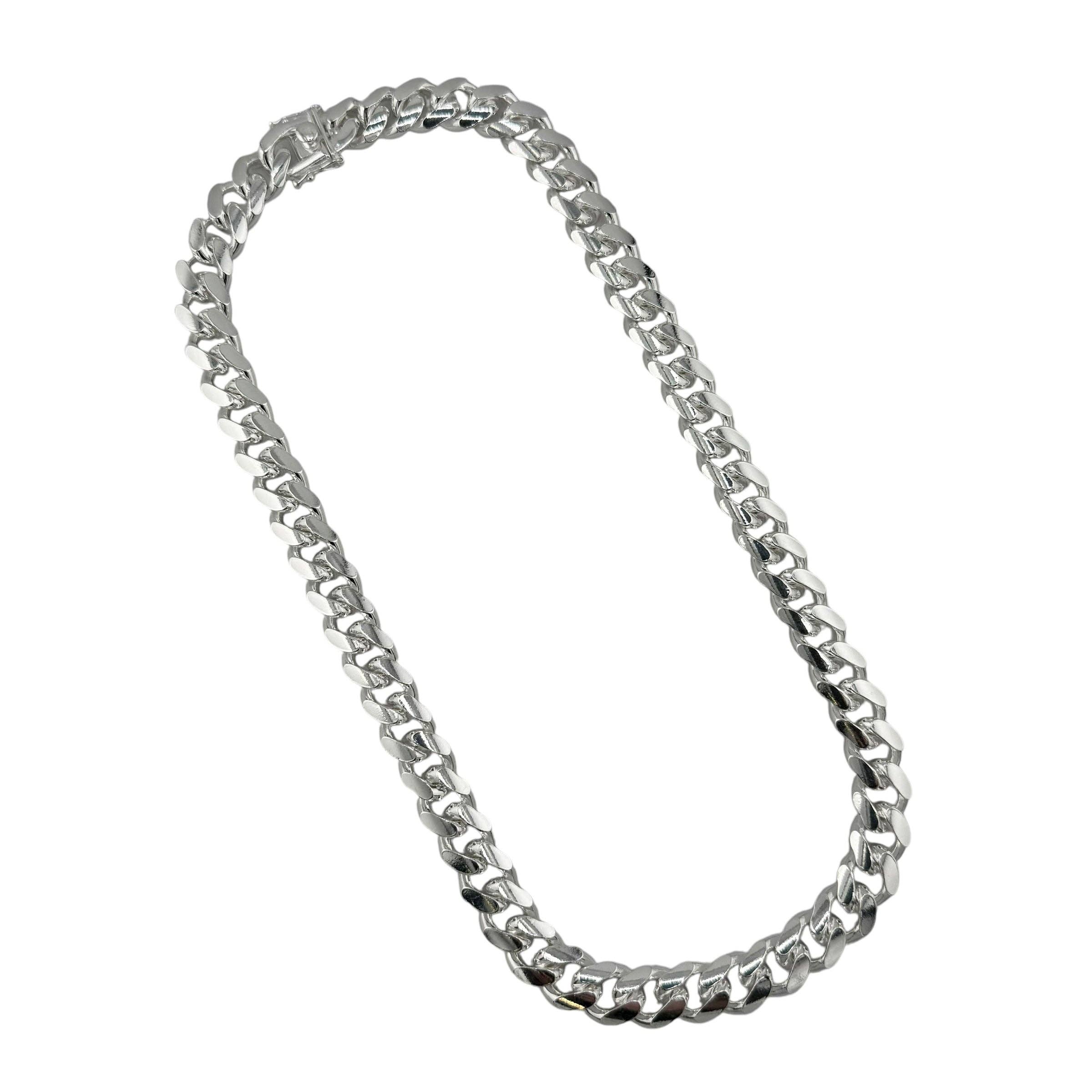 Select Lines - Vente Collier maille et chaîne - Bracelet chaîne Miami Cuban 350 en argent sterling 12 mm avec fermoir boîte - Bijoux italiens pour homme1
