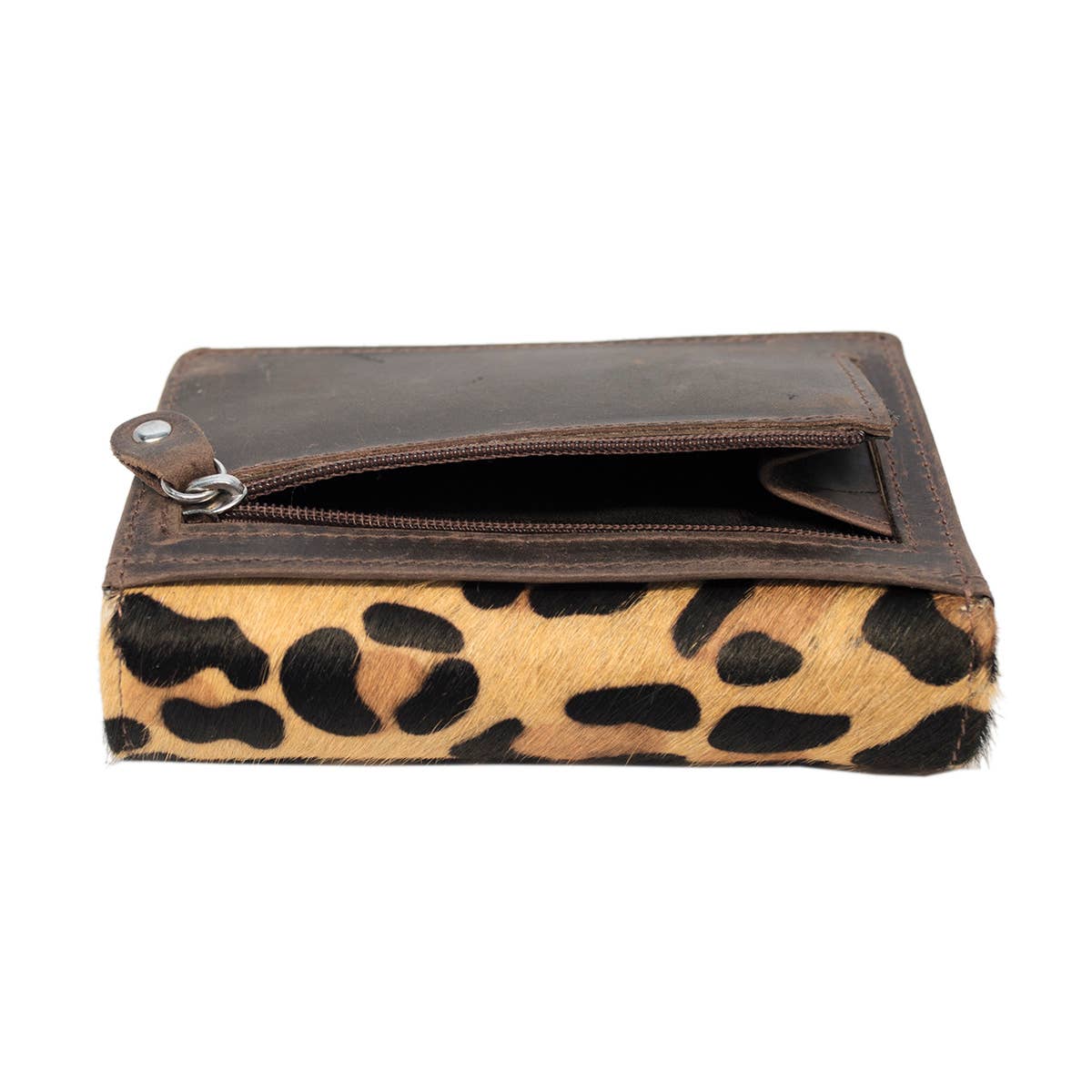 Arrigo - Wholesale Wallet - Women's - Dark Brown Leather Ladies Wallet - Animal Print - Arrigo25