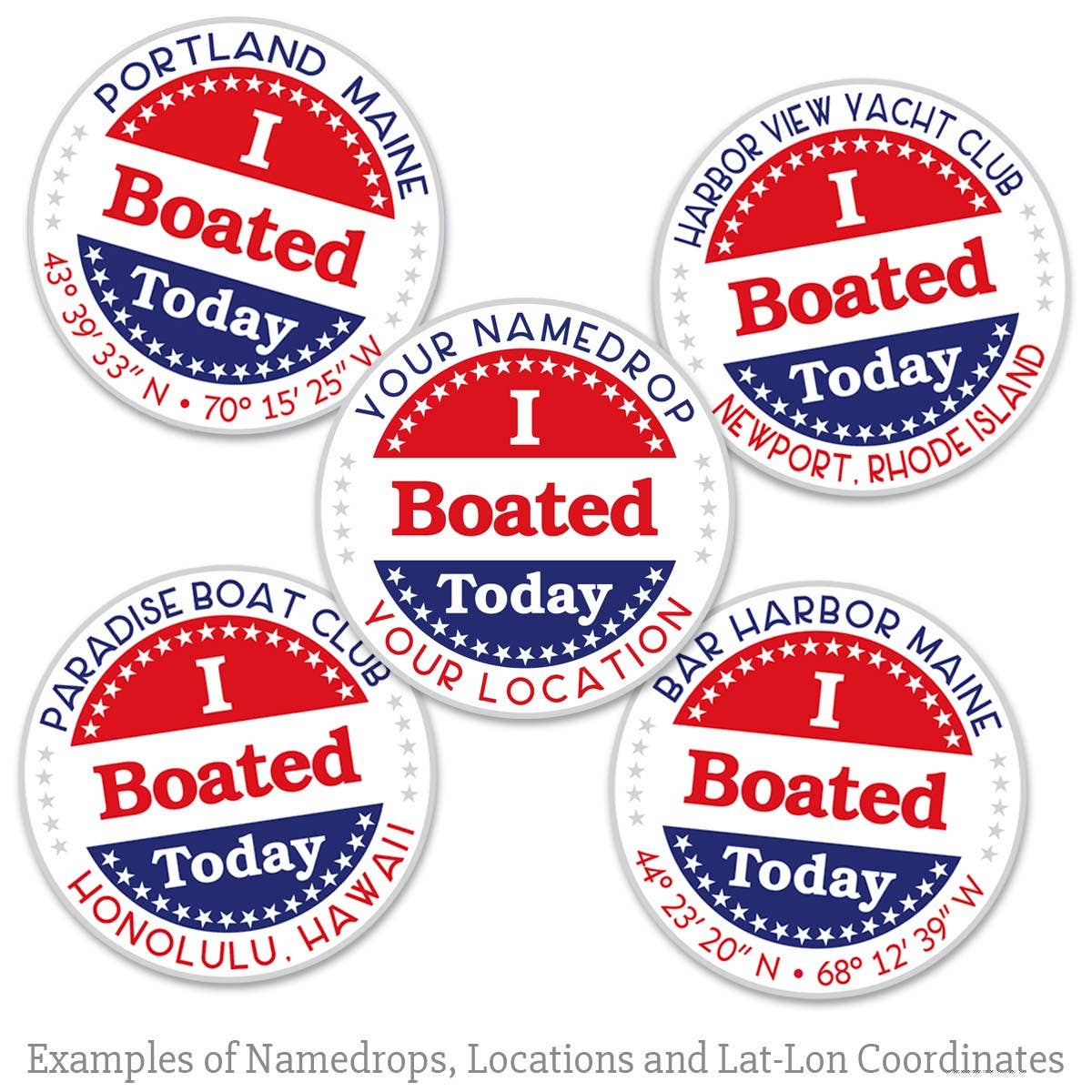 RetroPlanet - Wholesale Sticker - I Boated Today Personalized Name Drop Die Cut Vinyl Stickers2