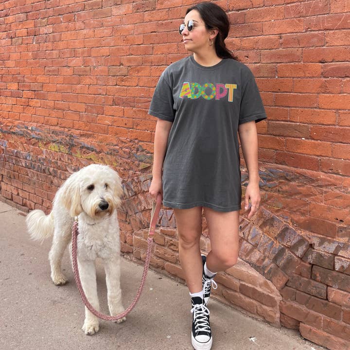 Adopt Don'T Shop Playful Alpha DTF Transfer for wholesale by Transfers By Jess