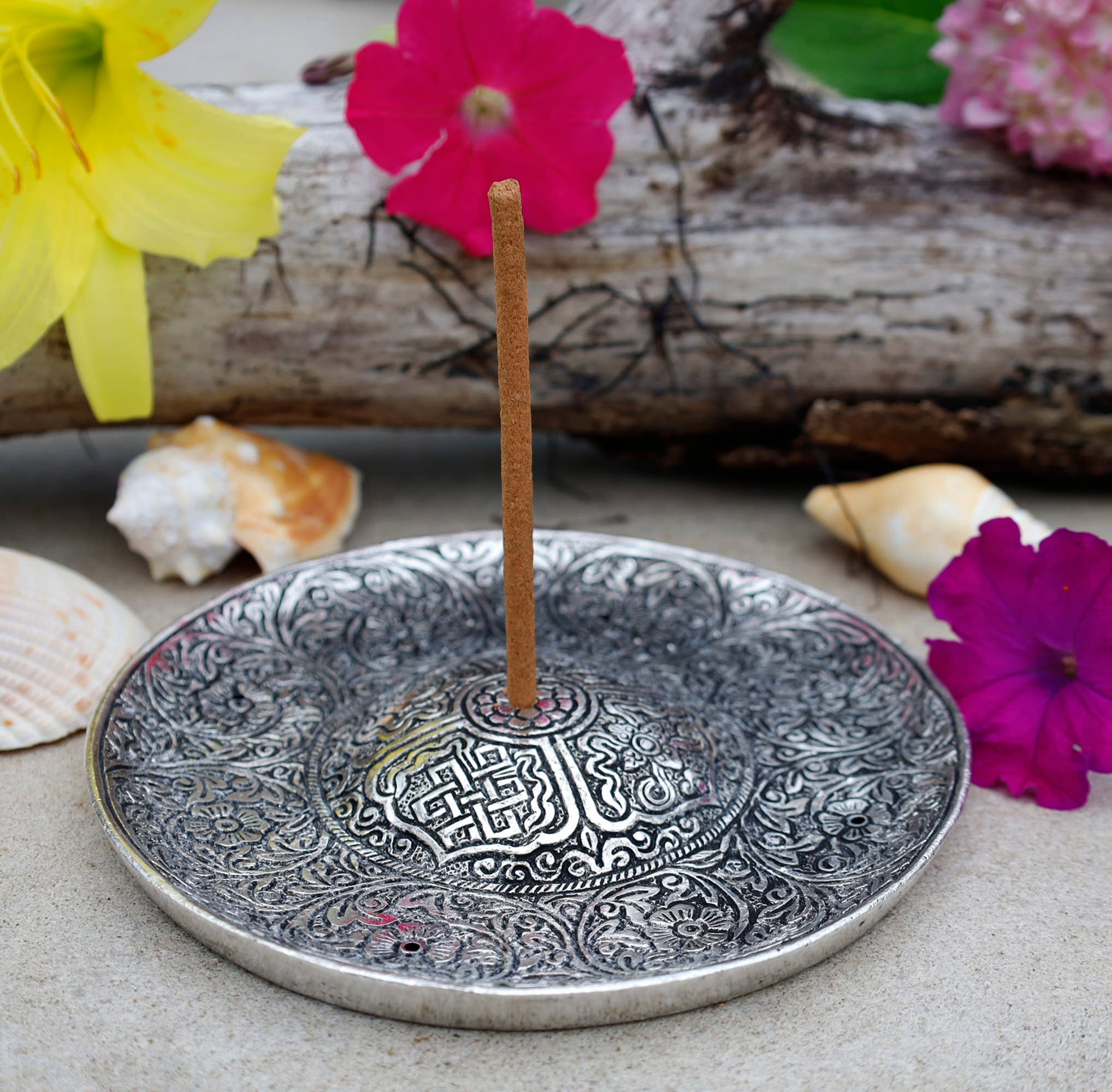Lungta Imports - Wholesale Incense holder - Incense Burner Holder Made from Recycled Aluminum 3 in 17