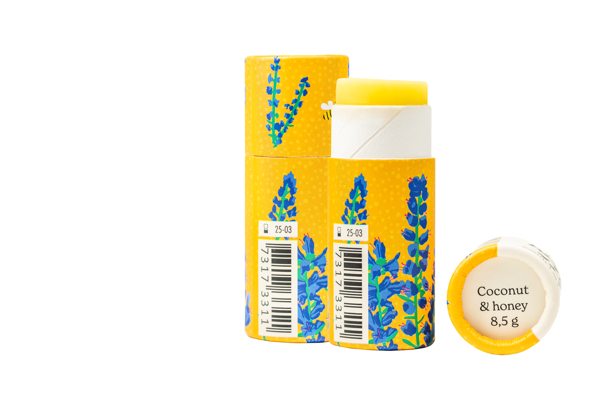 Gustaf och Linnea – wholesale Läppbalsam – Lip balm - Coconut and honey - in paper package2