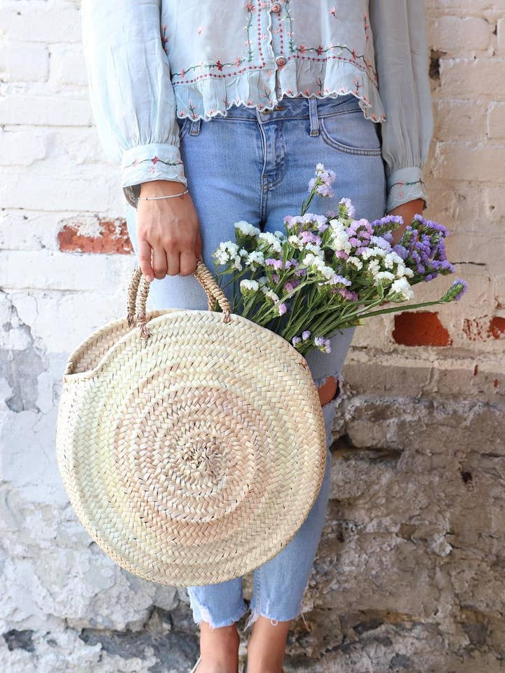 Berber taske, strandtaske, stråtaske, naturflet for engroshandel hos Hiya