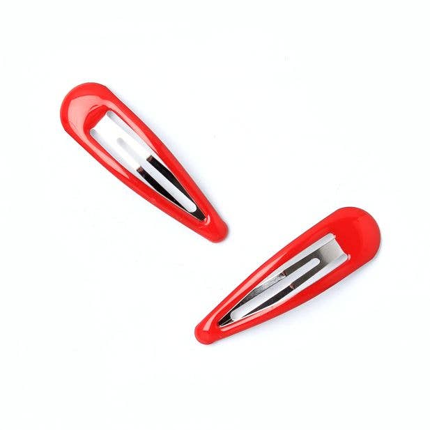 Inca UK - Wholesale Hair Clip - Women's - Card Of 6 Red Epoxy Sleepies. 5cm1