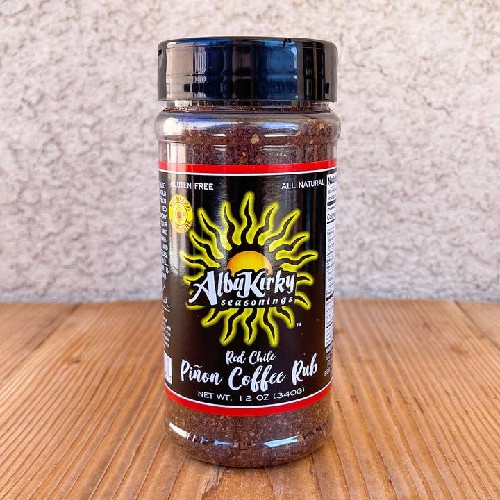 Red Chile Pinon Coffee Rub - Big Bottle for wholesale by AlbuKirky Seasonings