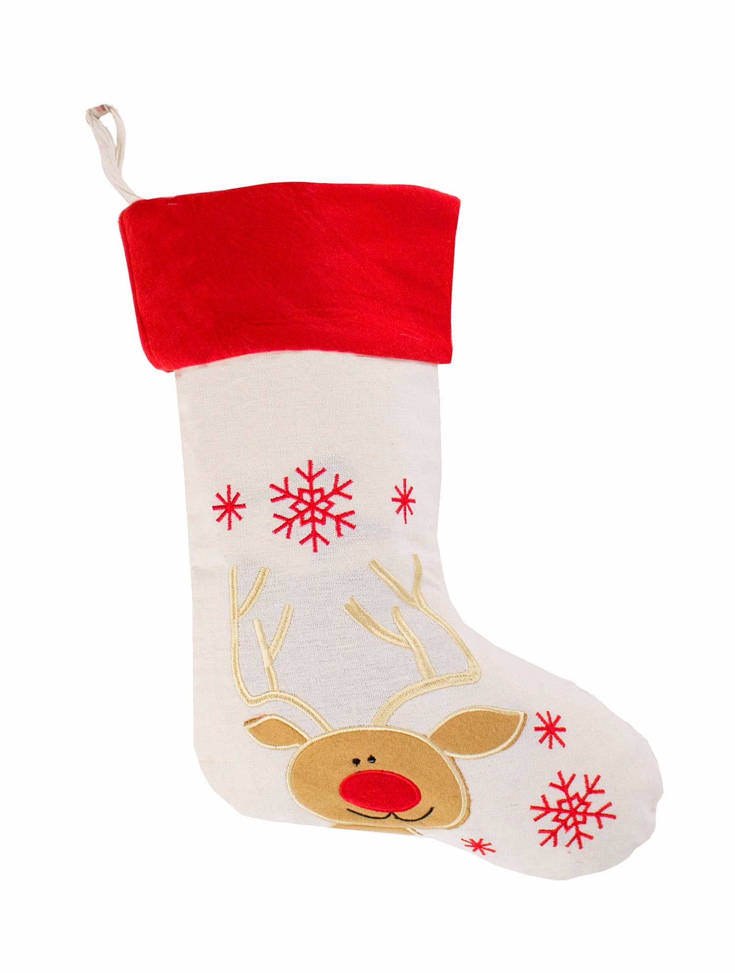 Fennco Styles - Wholesale Holiday Stocking - Holiday Design Linen Hanging Christmas Stocking2