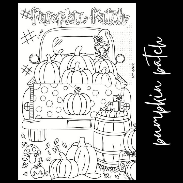 Pumpkin Patch – Giant Coloring Page (24x36") for wholesale by Tons of Hues