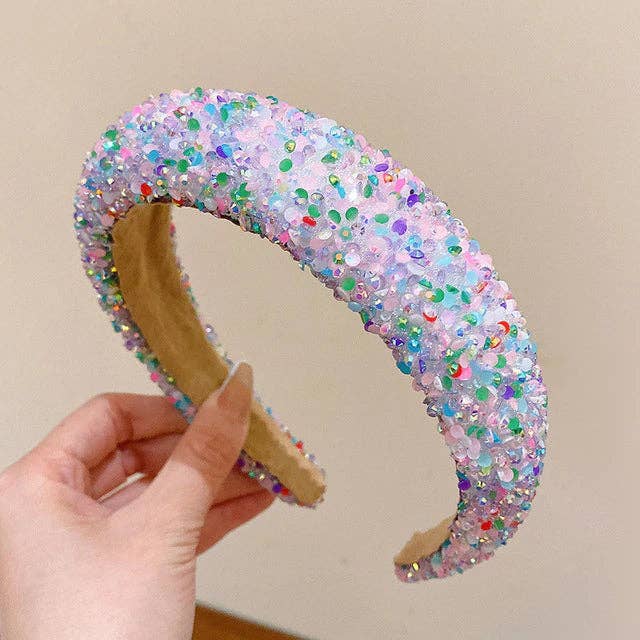 Cheeky Plum - Vente Serre-tête – enfant - Bandeau perlé - Ocean Sparkle (ENFANTS ET FEMMES)1