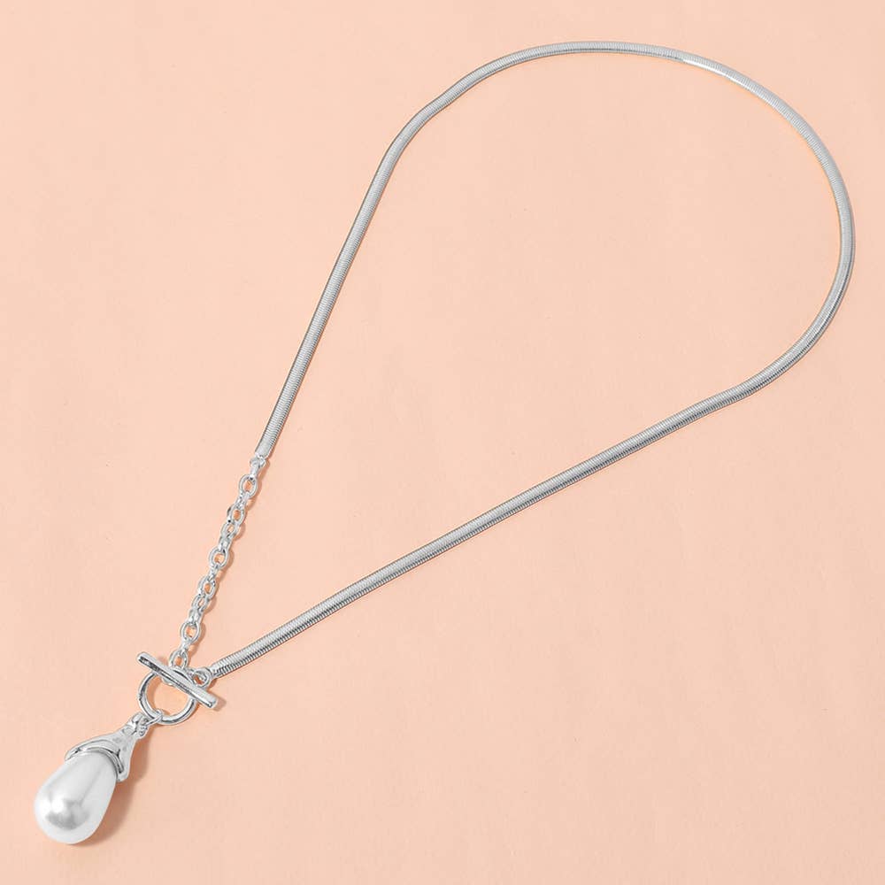 Sensibling Corp. - Wholesale Pendant/Charm Necklace - SECRET BOX_Pearl Toggle Pendant Necklace
8