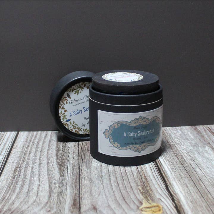 Mousai Crafts - Wholesale Jar/Filled Candle - A Salty Seabreeze 8.5oz Soy Wax Candle4