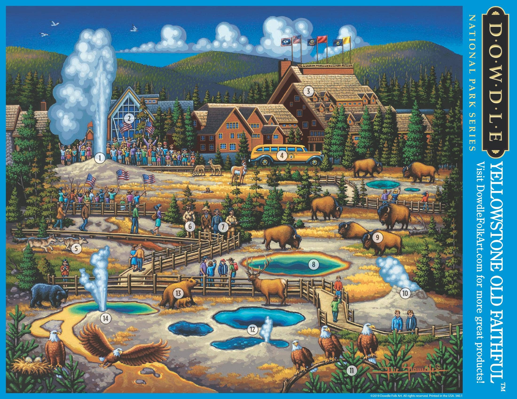 Boardwalk Puzzle Company - Wholesale Puzzle - Adult - Yellowstone Old Faithful - 500 Piece2
