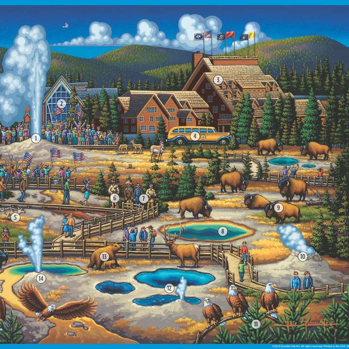 Boardwalk Puzzle Company - Wholesale Puzzle - Adult - Yellowstone Old Faithful - 500 Piece2