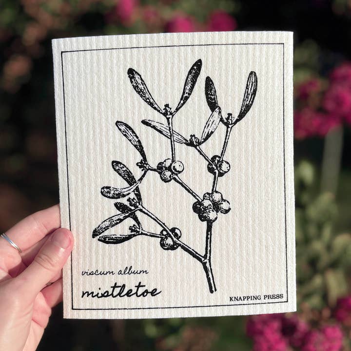 Knapping Press - Wholesale Cleaning Cloth - Swedish Dishcloth - Mistletoe1